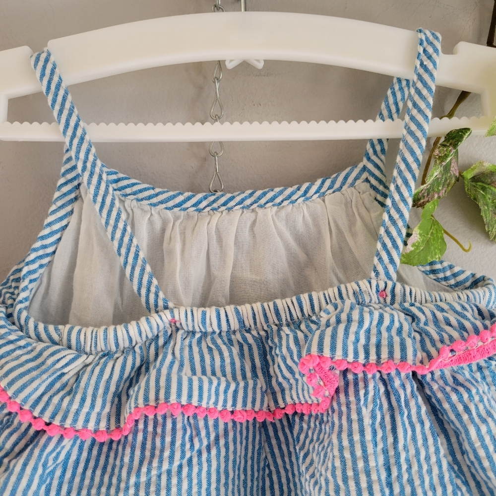 Baby Boden‎ Girl's Stripe Tiered Pom Trim Top 18-24 Months - Picture 5 of 8